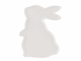 Naczynie zajączek 23x17x1,5 cm porcelana kremowa ALTOMDESIGN