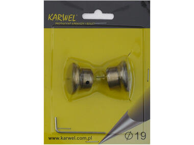 Zdjęcie: Końcówka karnisza fi 19 mm 2 szt cylinder satyna KARWEL