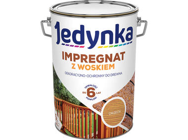 Zdjęcie: Impregnat do drewna z woskiem orzech 5 L JEDYNKA