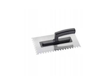 Zdjęcie: Kielnia zębata ze stali nierdzewnej 270 x 130 mm, ząb 4 x 4 mm CIRET