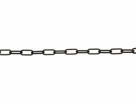 Łańcuch ozdobny owalny grawerowany czarny rolka 30 m - 3,0x28 mm HSI