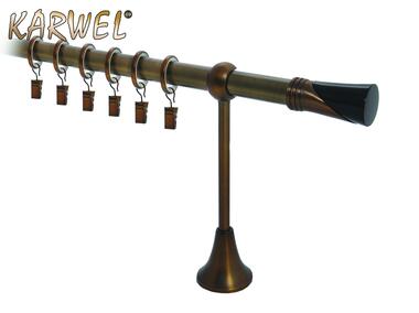 Zdjęcie: Karnisz pojedynczy Victoria fi 19 mm - 240 cm bronze taza folia of spec. KARWEL