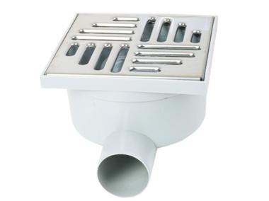 Zdjęcie: Wpust z metalową kratką z bocznym odpływem fi 50, 150x150x130 mm ZMM MAXPOL