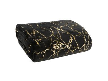 Zdjęcie: Koc Glamo 150x200 cm czarno - złoty EUROFIRANY
