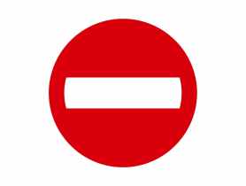 Oznaczenie "Zakaz wjazdu" 25x25 cm płyta PCV METRO