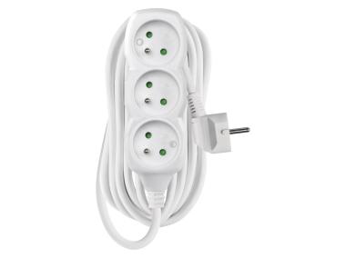 Zdjęcie: Przedłużacz 7 m, 3 gniazda, biały, PVC, 1,5 mm2 EMOS