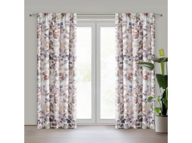 Zdjęcie: Zasłona Lili z mikrofibry 140x270 cm biało-ruda na taśmie EUROFIRANY