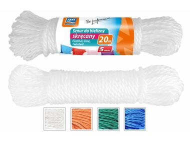 Zdjęcie: Sznur do bielizny skręcany 5mm, 20m SIMPLE SOLUTIONS