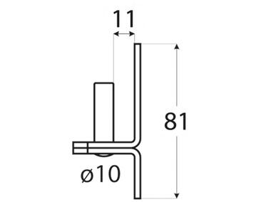 Zdjęcie: Uchwyt czopowy fi 10/11 mm DMX