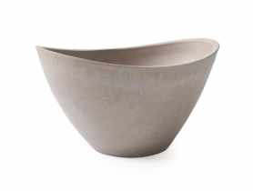 Donica z kompozytu w kształcie łódki 30x22x17 cm taupe TIN TOURS
