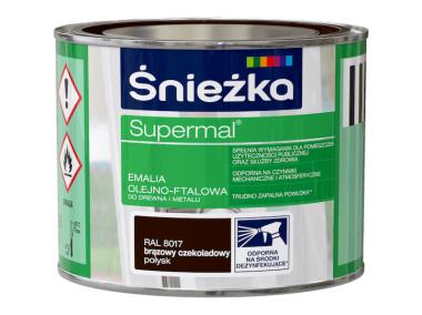Zdjęcie: Emalia Supermal brąz czekolad RAL8017 0,2L ŚNIEŻKA