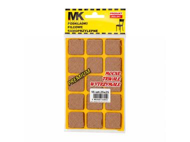 Zdjęcie: Podkładki filcowe premium 25x25 brąz MK