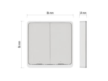 Zdjęcie: Przełącznik GoSmart scen IP-2002ZW, ZigBee 3.0, dwuprzyciskowy EMOS