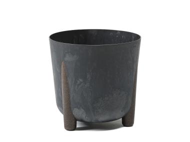 Zdjęcie: Donica Frida 260 mm Eco recycled, czarny beton LAMELA