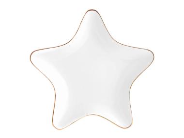 Zdjęcie: Naczynie gwiazdka 19x18x2 cm ze złotą linią ALTOM DESIGN