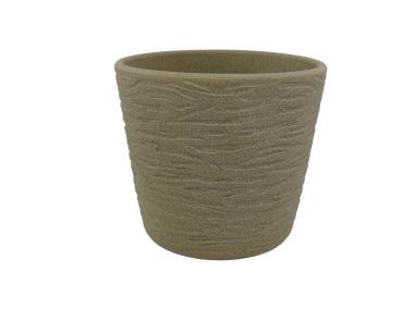 Zdjęcie: Osłonka doniczkowa 815 - 15 cm brąz struktura CERMAX