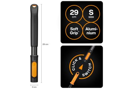 Zdjęcie: Uchwyt aluminiowy krótki rozmiar S One Click FISKARS