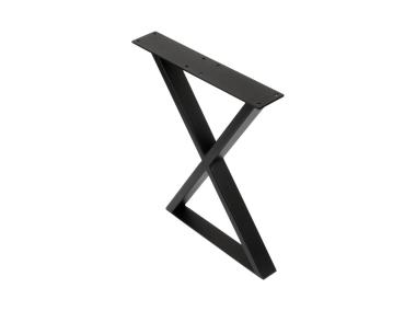 Zdjęcie: Noga meblowa industrialna typ X 36x43 cm czarna struktura 40x20 METRO