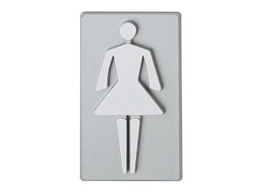 Zdjęcie: Oznaczenie Inv WC srebrne dziewczynka DOMINO