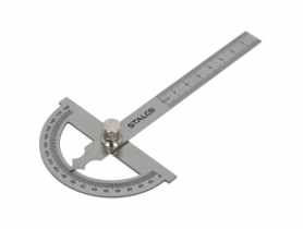Kątomierz obrotowy 180 stopni, 80x120 mm STALCO