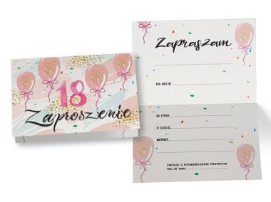 Zdjęcie: Zaproszenie ZZ-081 Urodziny 18 KUKARTKA