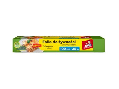 Zdjęcie: Folia do żywności w arkuszach 100 sztuk JAN NIEZBĘDNY