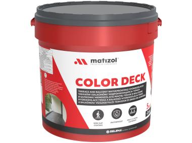 Zdjęcie: Hydroizolacja tarasów i balkonów Color Deck 5 kg szary MATIZOL