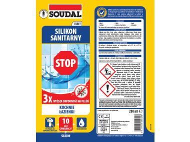 Zdjęcie: Silikon sanitarny biały 280 ml SOUDAL