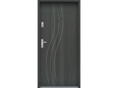 Zdjęcie: Drzwi wejściowe do mieszkań Bastion N-07 Grafit 90 cm prawe OSP KR CENTER