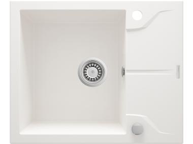Zdjęcie: Zlewozmywak Andante alabaster granit 1K Z/KO 590x490x194, space saver DEANTE