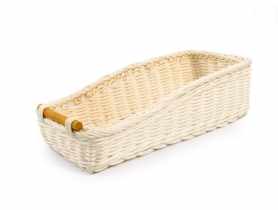 Koszyk rattanowy na sztućce 27x12x6/7 cm prostokątny TIN TOURS