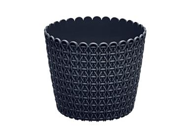 Zdjęcie: Doniczka Nitly antracytowy 13 cm PROSPERPLAST