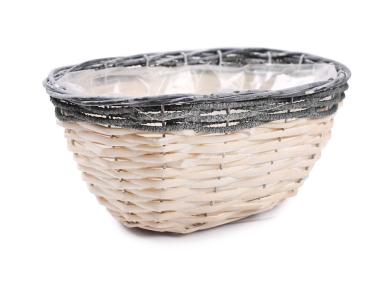 Zdjęcie: Osłonka wiklinowa na doniczkę 28x21x13 cm TIN TOURS
