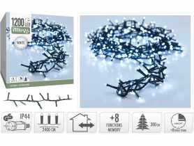 Łańcuch świetlny sznurowy 24 m 1200 led biały KOOPMAN