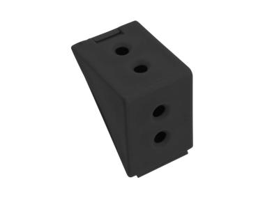 Zdjęcie: Złącze kątowe podwójne czarne 12 sztuk METRO