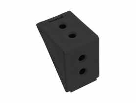 Złącze kątowe podwójne czarne 12 sztuk METRO