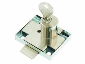 Zamek meblowy wierzchni niklowany 85052 lewy LOB