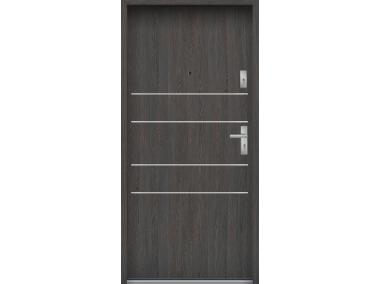 Zdjęcie: Drzwi wejściowe do mieszkań Bastion A-30 Wenge deska 90 cm lewe OSP KR CENTER