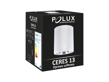 Zdjęcie: Oprawa natynkowa metalowa okragła Ceres 13 MD-4011 biała POLUX