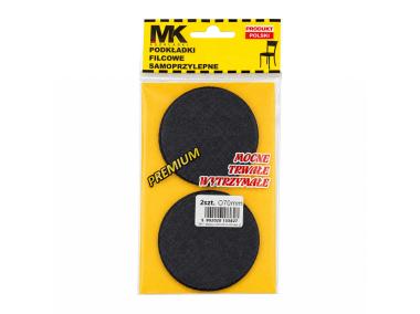Zdjęcie: Podkładki filcowe premium fi 70 mm czarny MK