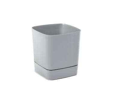 Zdjęcie: Donica z podstawką Clima 25x25 cm szara LAMELA PLASTIC