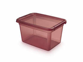 Pojemnik z pokrywką i klipsami 28x38x22,5 cm 15 L Rhubarb (2552) Basestore ORPLAST