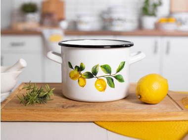 Zdjęcie: Garnek prosty 2,4 L - 16 cm biały Lemon SILESIA