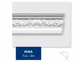 Listwa sufitowa 2x Nina biała 10x10x200 cm DMS
