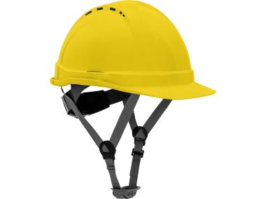 Zdjęcie: Hełm przemysłowy ochronny, wentylowany, żółty, kat. II, CE, LAHTI PRO