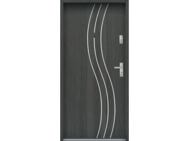 Zdjęcie: Drzwi wejściowe do mieszkań Bastion R-60 Grafit 80 cm lewe OSP KR CENTER