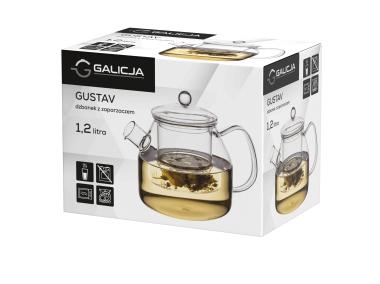 Zdjęcie: Dzbanek z zaparzaczem Gustav 1,2 L 40079 GALICJA