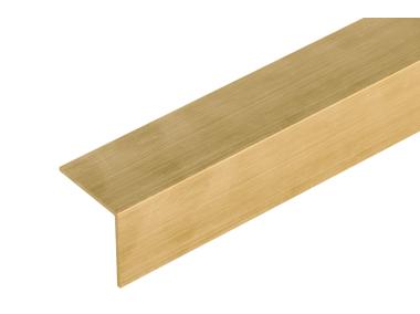 Zdjęcie: Kątownik PVC 20x20x1,1 mm złoty szczotkowany 2,75 m CEZAR