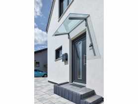 Zadaszenie PT/SE szary 1400x800 Szkło WSG GUTTA