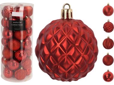 Zdjęcie: Bombki czerwone 6 cm - 35 szt. w tubie KOOPMAN